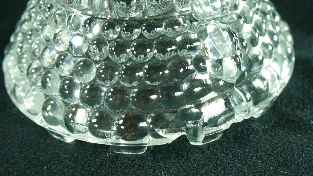 Pair - Vintage "Thousand Eye" Single Light Candlesticks w/ Prisms