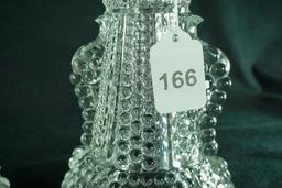 Pair - Vintage "Thousand Eye" Single Light Candlesticks w/ Prisms