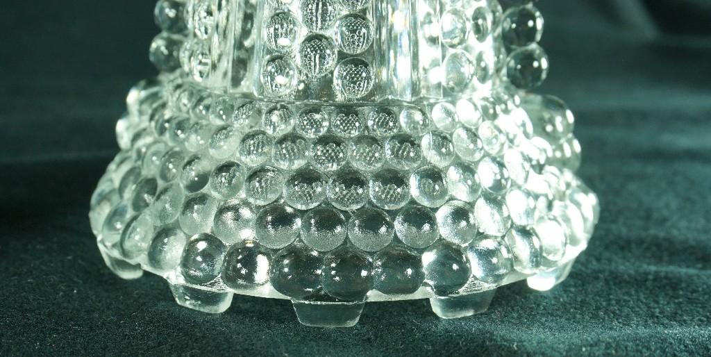 Pair - Vintage "Thousand Eye" Single Light Candlesticks w/ Prisms