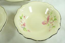 3 Pieces - 1940's Homer Laughlin China "Virginia Rose-Fluffy Rose"