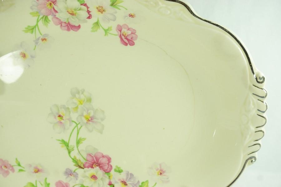 3 Pieces - 1940's Homer Laughlin China "Virginia Rose-Fluffy Rose"