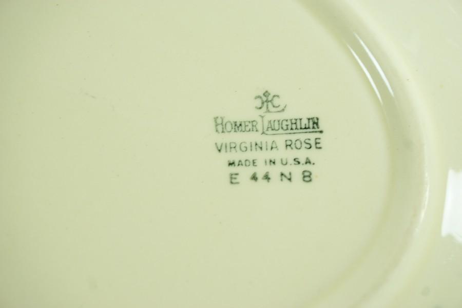 3 Pieces - 1940's Homer Laughlin China "Virginia Rose-Fluffy Rose"