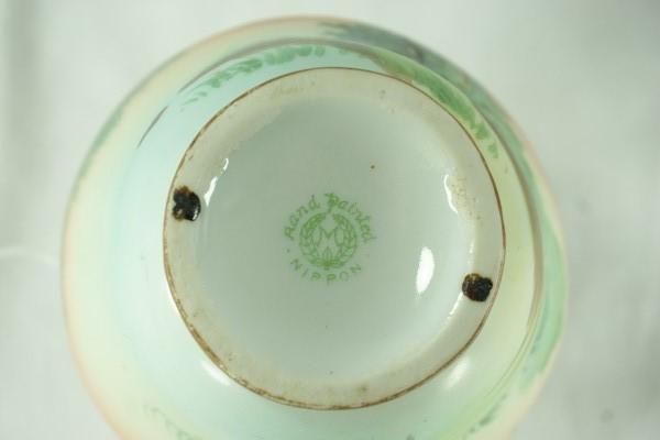 Pair - Early 1900's Japanese Morimura Nippon Hand Painted Porcelain Vase