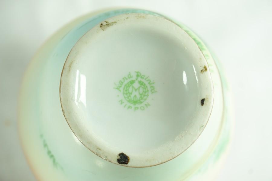 Pair - Early 1900's Japanese Morimura Nippon Hand Painted Porcelain Vase