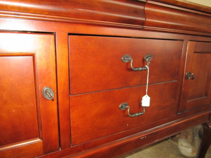 Universal Furniture Entry/Buffet Table 2 Top Drawers, 2 Hutch Doors w/ 2 Inlay Drawers