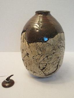 Dale Duncan Pottery Textured Vessel Series Contrasting Surface Design Vessel