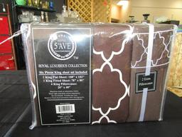 Royal Luxurious Collection Six Piece King Sheet Set
