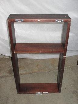 7 Pine Dark Stain Wall Décor Display Accent Shelf