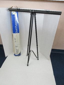 Quartet Tri-Lite Dual Purpose Easel w/ Flip Chart Pad Holder Model 48ETL Adjustable