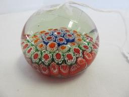 Millefiori Paperweight Polished Base