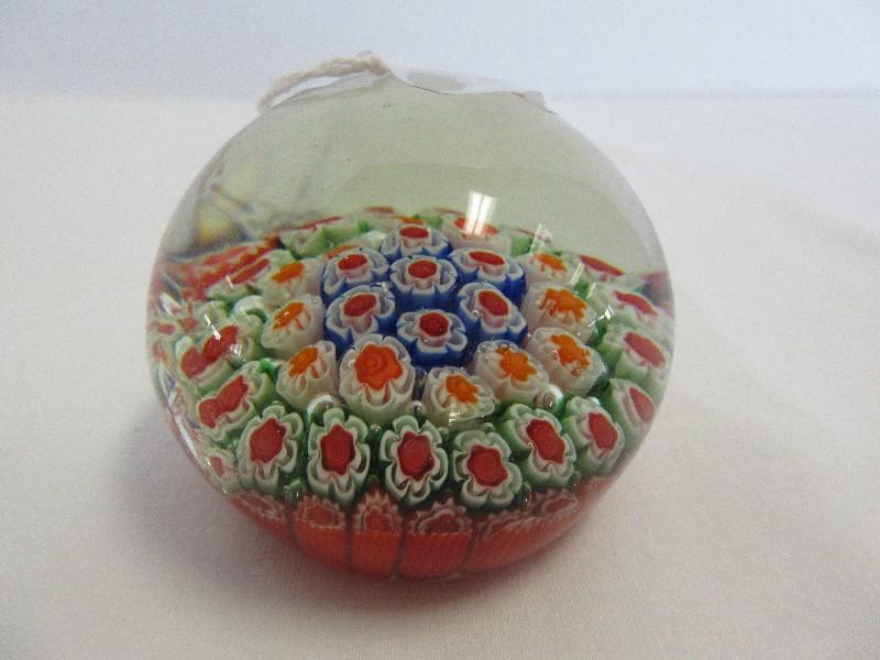 Millefiori Paperweight Polished Base