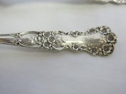 4 Gorham Sterling Buttercup Pattern Dinner Forks w/ Monograms Circa 1900- 42.5 GRAMS EACH