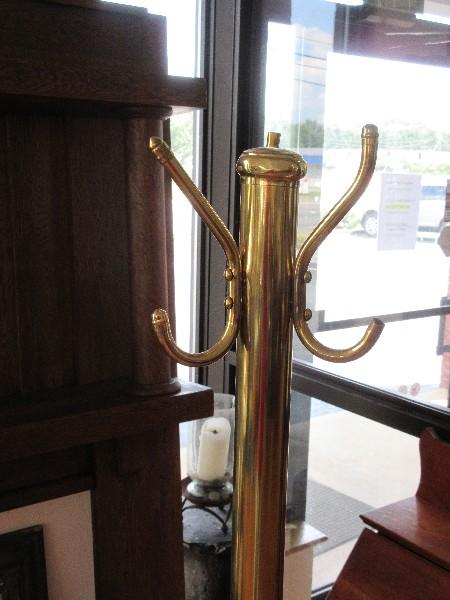 Brass Finish Coat/Hat Rack Stand