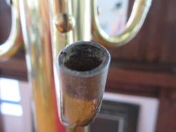 Brass Finish Coat/Hat Rack Stand
