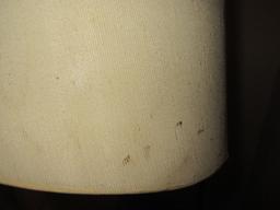 Vintage Bridge Floor Lamp w/ Shade Gitled Trim Patina