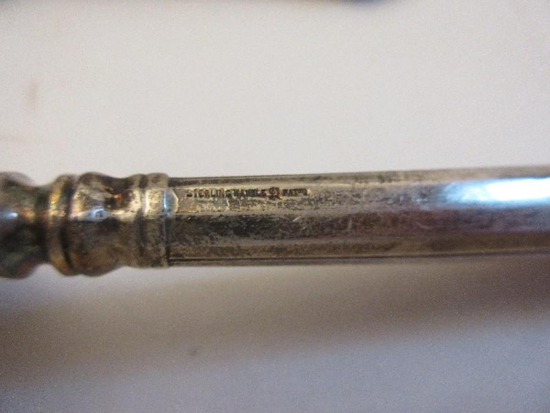 Lot - Sterling Handle Meat Fork, Knife & Cake/Pie Server