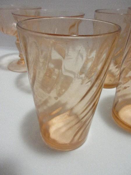 Cristal d'Arques-Durand Rosaline Pink Swirl Optic Pattern