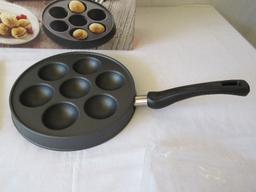 Nordicware Ebelskiver Filled Pancake Pan w/ Great Breakfast Book