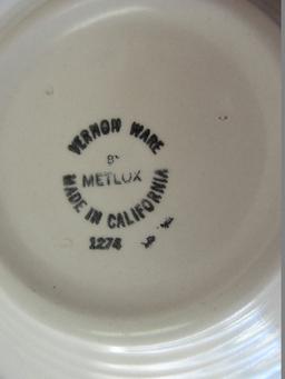 4 pieces - Metlox-Poppytrail Antique Grape White Pattern Embossed Grape Design