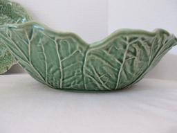 Majolica Style Cabbage Leaves Pattern Bowl by Bordallo Pinheiro
