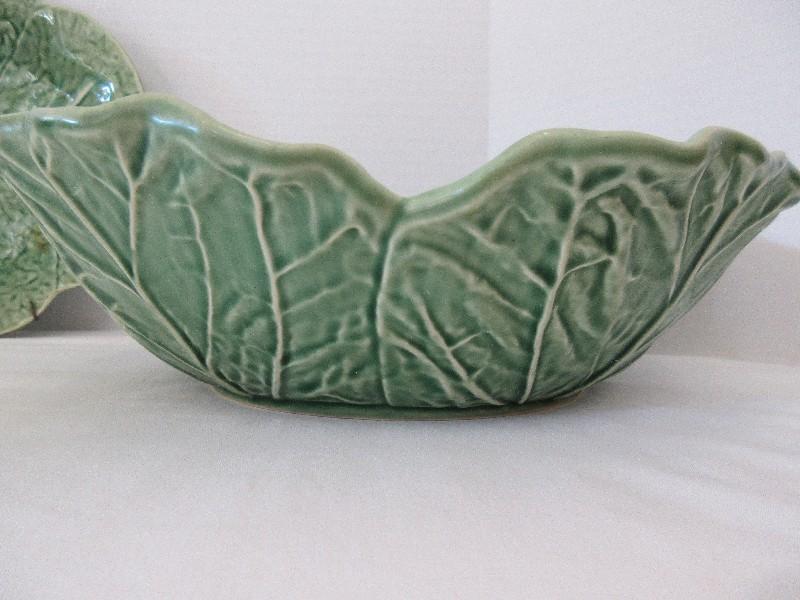 Majolica Style Cabbage Leaves Pattern Bowl by Bordallo Pinheiro