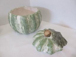 Lot - Ceramic Signature Collection Fruit Relief Pattern Platter w/ Wire Hanger