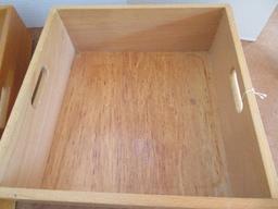 Lot - Wooden Dovetailed Tray w/ Centered Handle Each Side