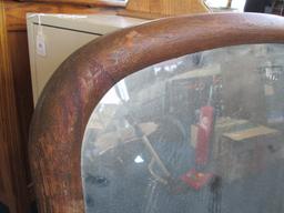 Wall Mounted Mirror in Wood Frame, Arch Top