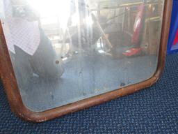 Wall Mounted Mirror in Wood Frame, Arch Top