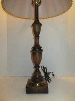 Pine Ring Turned Design Tablelamp on Plinth Base