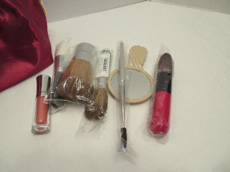 Cosmetic Make Up Box w/ Tassel & Make Up Brushes, Lip Sticks, Forever Free Facial Groomer