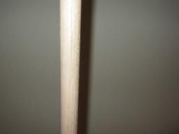 5ft Floor Lamp Bleached Simulated Wood Finish Brass Tone Base & Flared Panel Design Shade