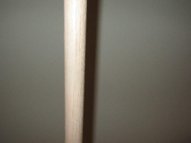 5ft Floor Lamp Bleached Simulated Wood Finish Brass Tone Base & Flared Panel Design Shade