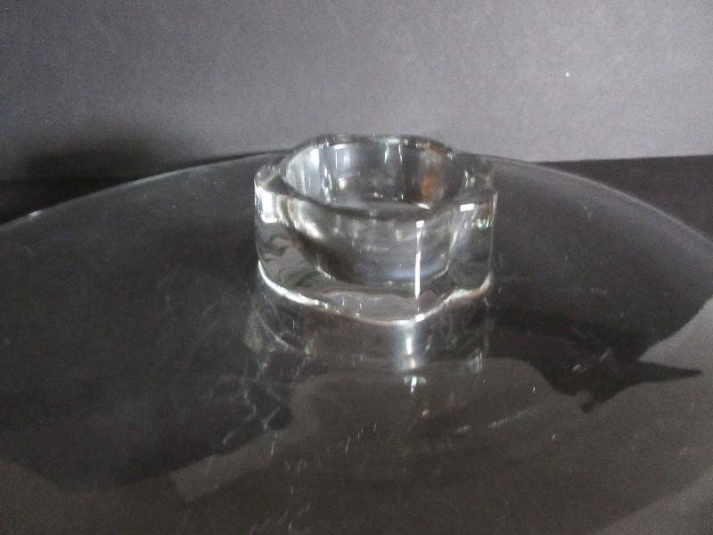Art Glass Free Form Footed Platter
