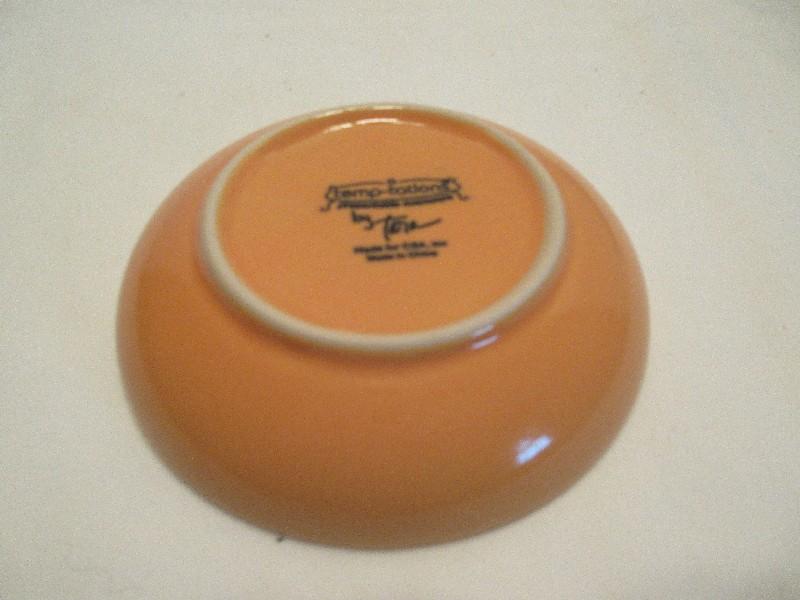 Lot - 4 Temp-Tation Small Orange Bowls 5" D, Noritake China Whitebrook Pattern
