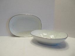 Lot - 4 Temp-Tation Small Orange Bowls 5" D, Noritake China Whitebrook Pattern