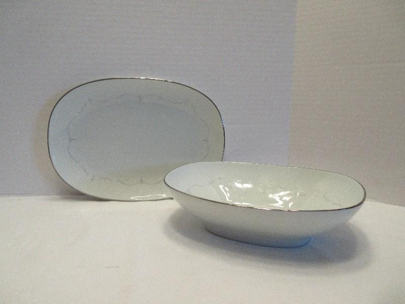 Lot - 4 Temp-Tation Small Orange Bowls 5" D, Noritake China Whitebrook Pattern