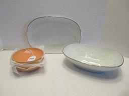 Lot - 4 Temp-Tation Small Orange Bowls 5" D, Noritake China Whitebrook Pattern