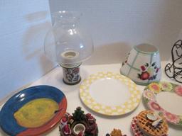 Lot - Candle Cappers, Decorative Jar Candle Lids, Candle Holder, Etc.