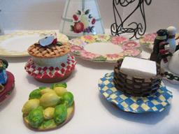 Lot - Candle Cappers, Decorative Jar Candle Lids, Candle Holder, Etc.