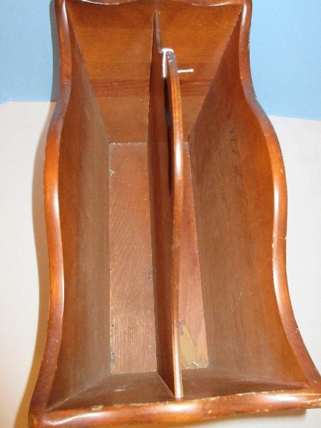 Wooden Magazine Holder Rack w/ Center Handle