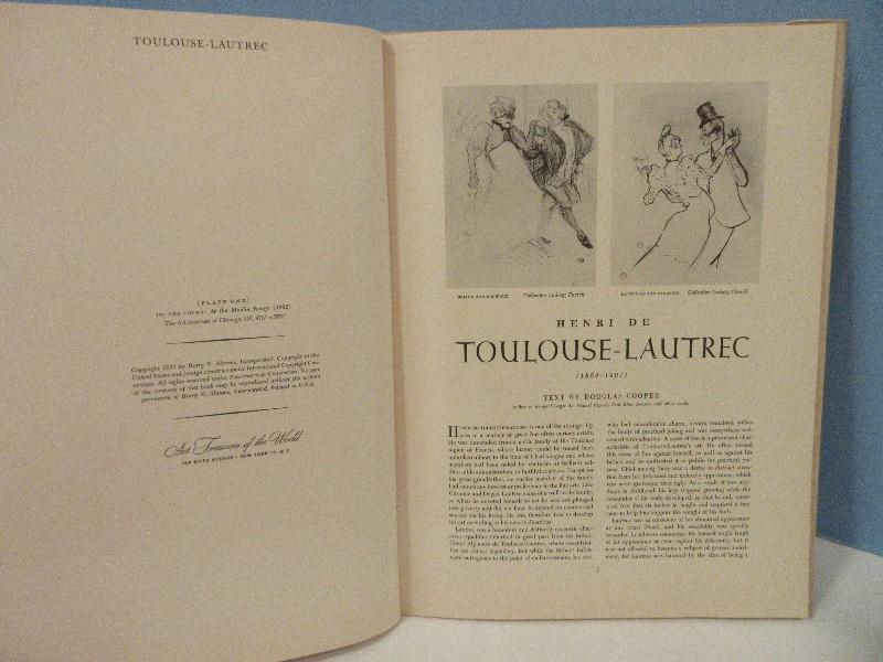 Toulouse-Lautrec 16 Beautiful Full Color Prints Abrams Art Book © 1952
