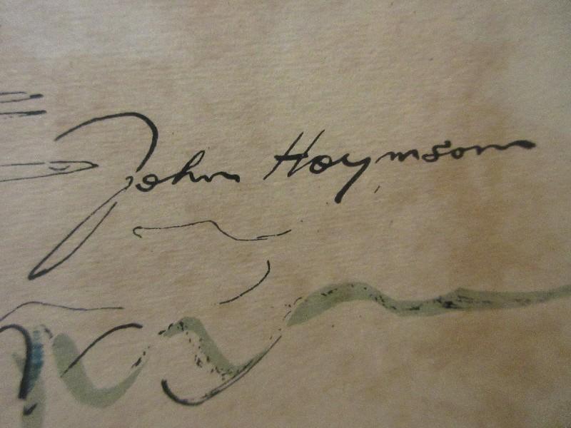 Titled "Governs Palace Williamsburg" Attributed to John Haymson Lithograph