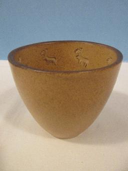 Robinson Ransbottom Pottery Pie 9 1/2" Plate w/ Double Cobalt Bands
