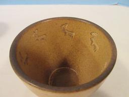 Robinson Ransbottom Pottery Pie 9 1/2" Plate w/ Double Cobalt Bands
