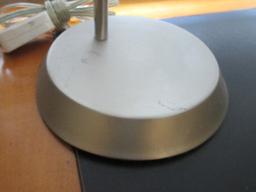 Retro Style Gooseneck Desk Lamp Brushed Stainless Finish