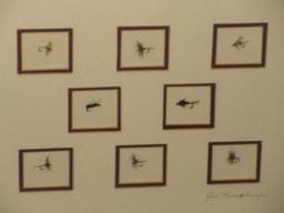 8 Fly Fishing Lures Hand Crafted by Artisan Signed Joe Humphreys