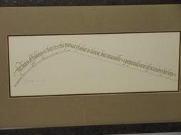 Bent Fishish Rob w/ Calligraphy Quote by John Buchan