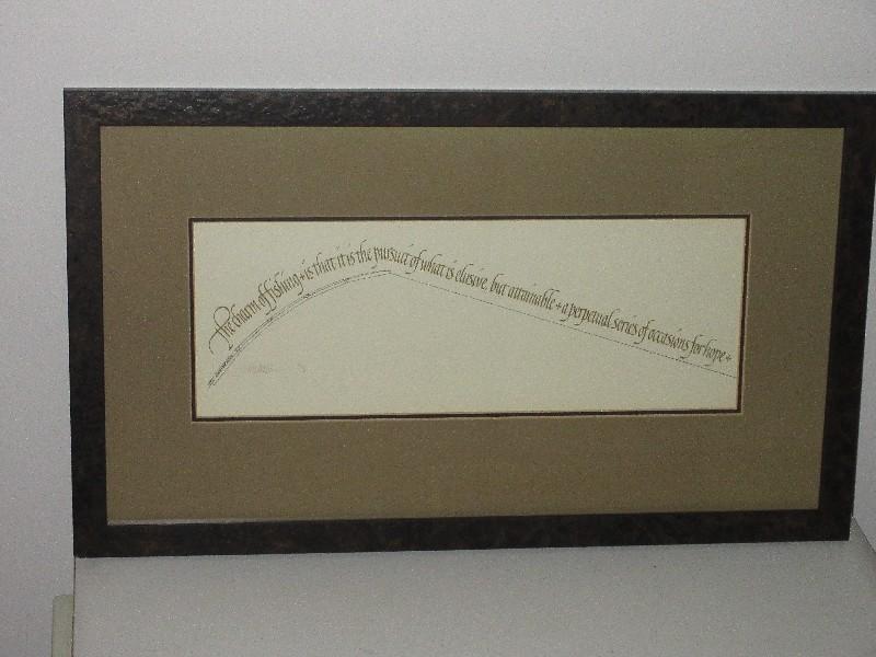 Bent Fishish Rob w/ Calligraphy Quote by John Buchan