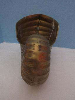 Solid Brass Nautilus Shell Planter on Conch Spiral Shell Feet